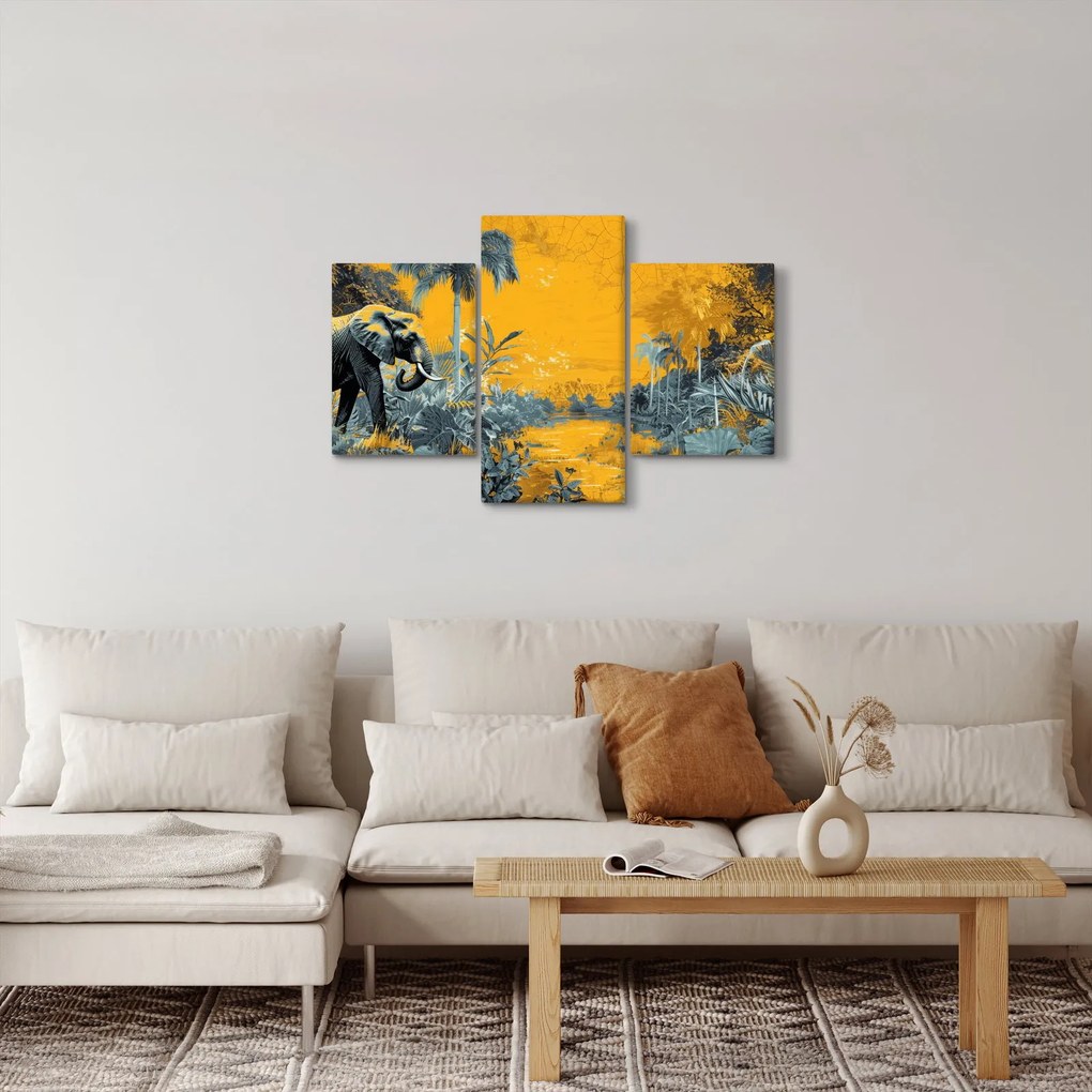 Tablou - Elefant în natură (90x60 cm)