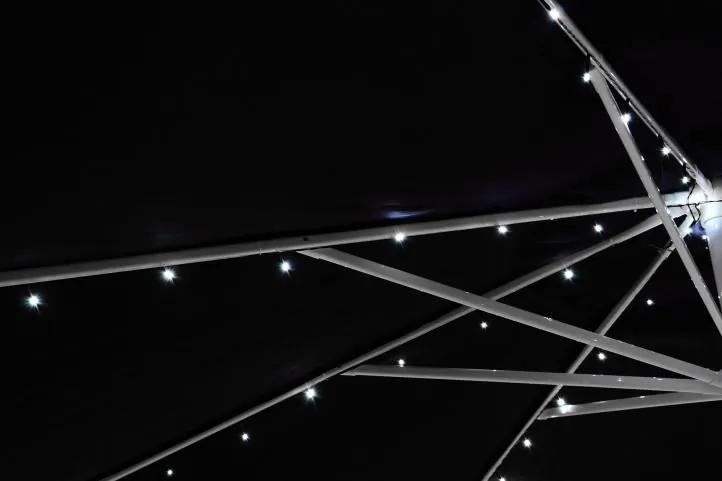 Lanț solar pentru iluminarea umbrelelor - 72 LED-uri