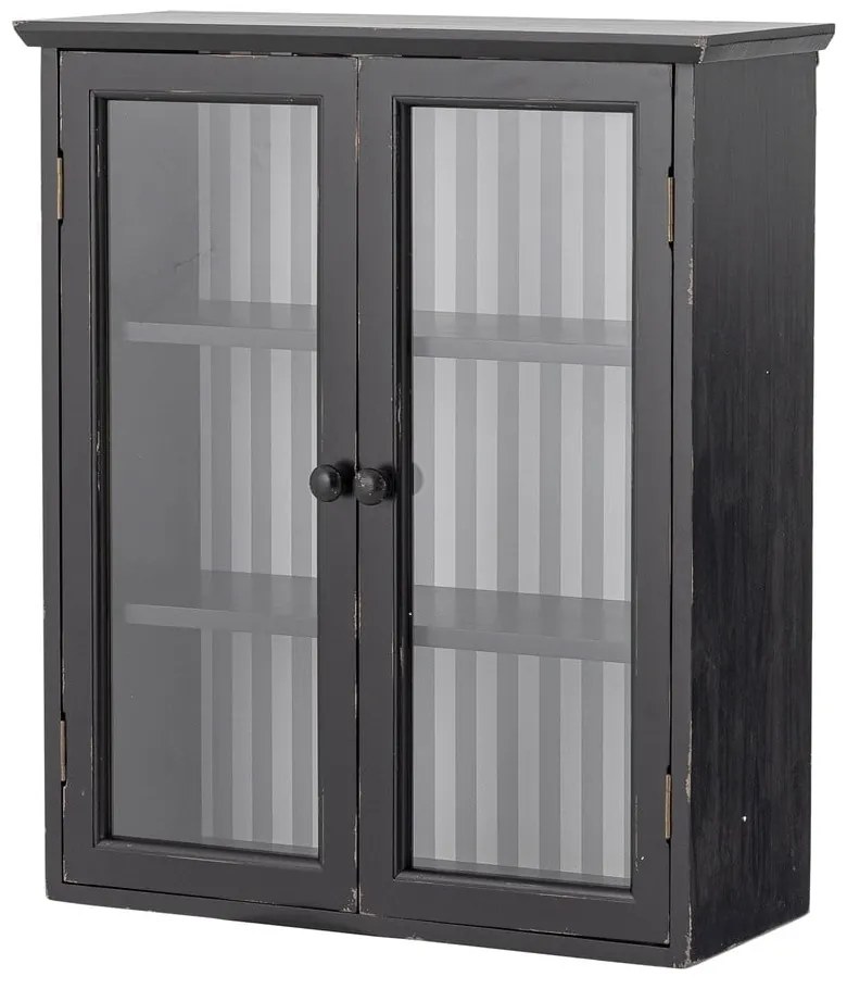 Vitrină neagră din lemn de brad suspendată 51,5x66,5x22,5 cm Hazem – Bloomingville