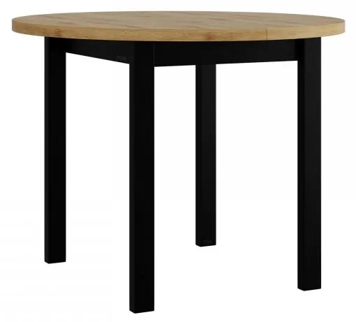 Masă sufragerie extensibilă Messas 100 130 II L (Stejar artisan + Negru) (pentru 2-4 persoane). 1105400