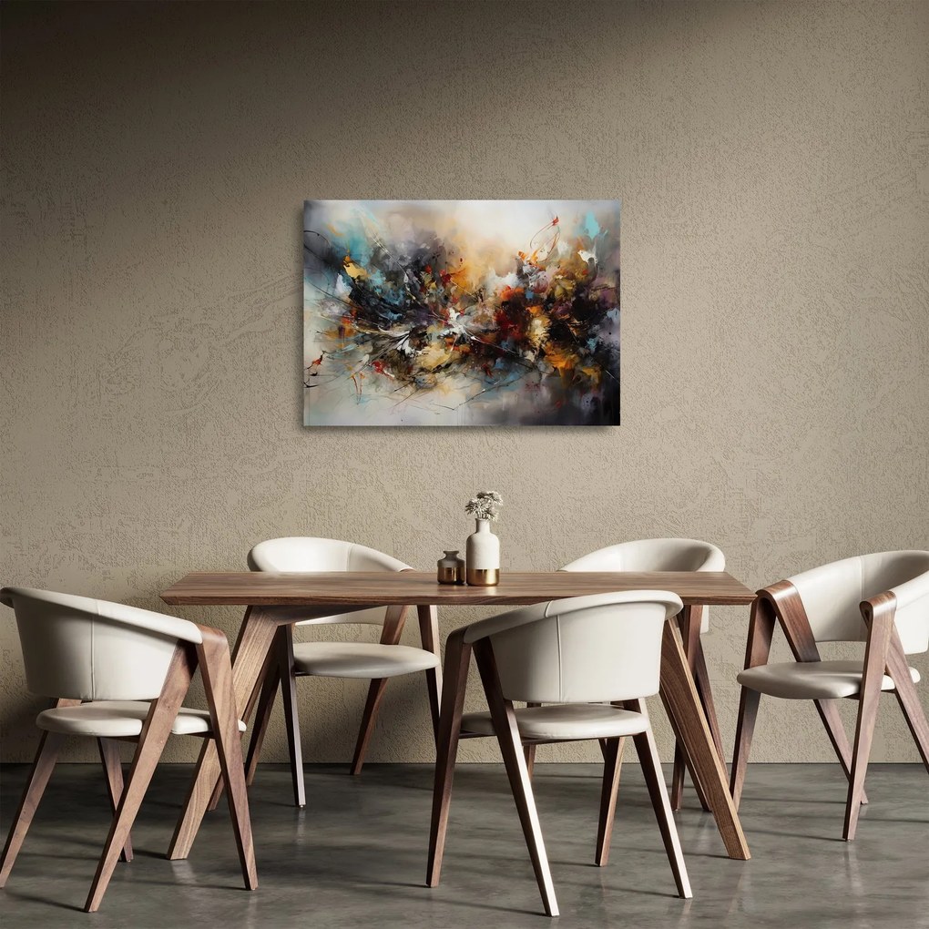 Tablou pe sticlă - Grafică abstractă (70x50 cm)