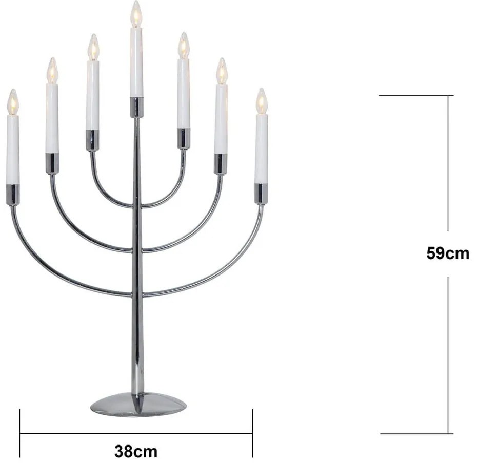 Decorațiune luminoasă de Crăciun argintie cu alimentare la priză Titus – Star Trading