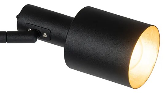 Lampa de podea moderna neagra cu 2 lumini - Stijn