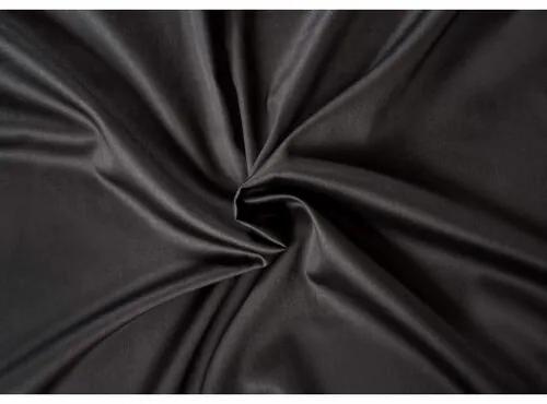 Cearșaf de pat Kvalitex Luxury collection, satin negru, 80 x 200 cm + 22 cm, 80 x 200 cm