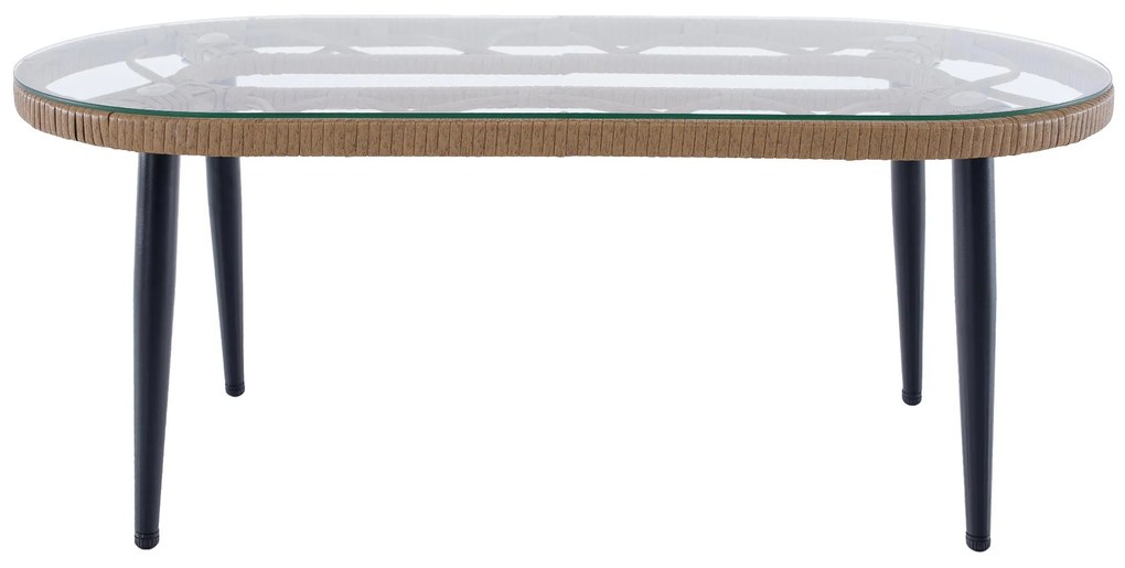 Set mobilier de grădină Arala (natural + bej + negru) (pentru 4 persoane). 1116234