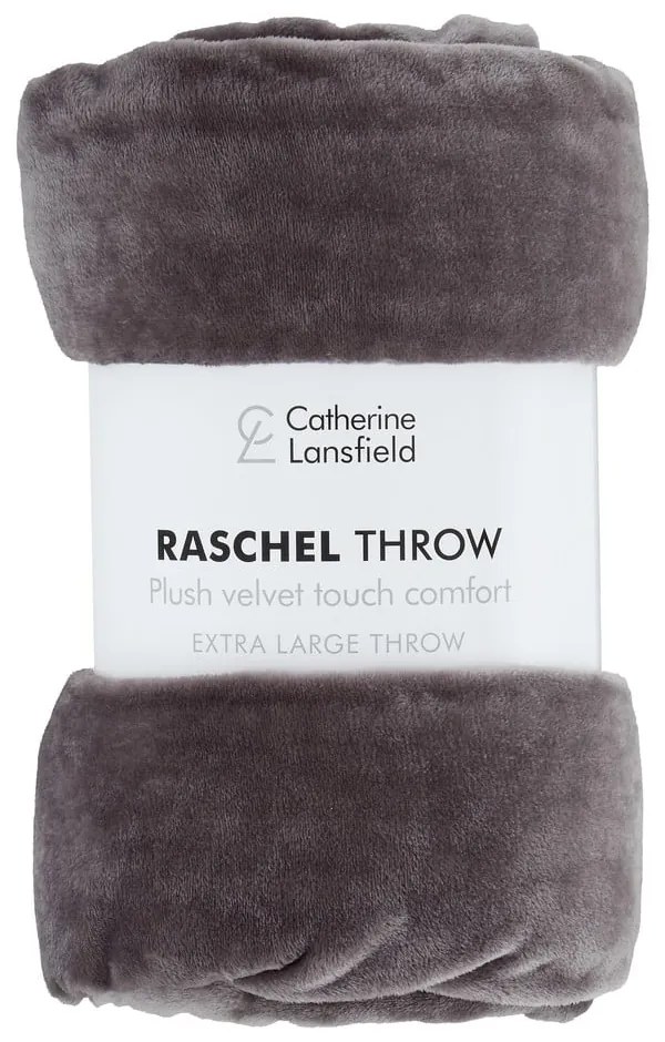 Cuvertură gri 200x240 cm Raschel – Catherine Lansfield