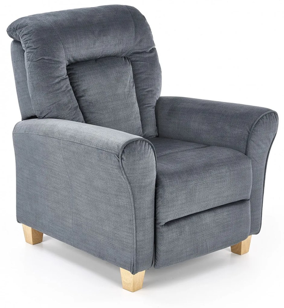 Fotoliu recliner Bard stofa gri H102 cm