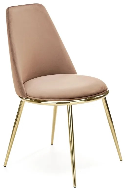 Scaun tapitat K460 – Bej/Gold
