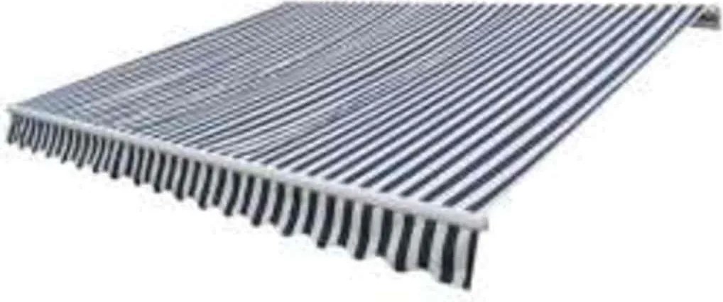 vidaXL Copertină pliabilă motorizată, albastru/alb, 600 cm