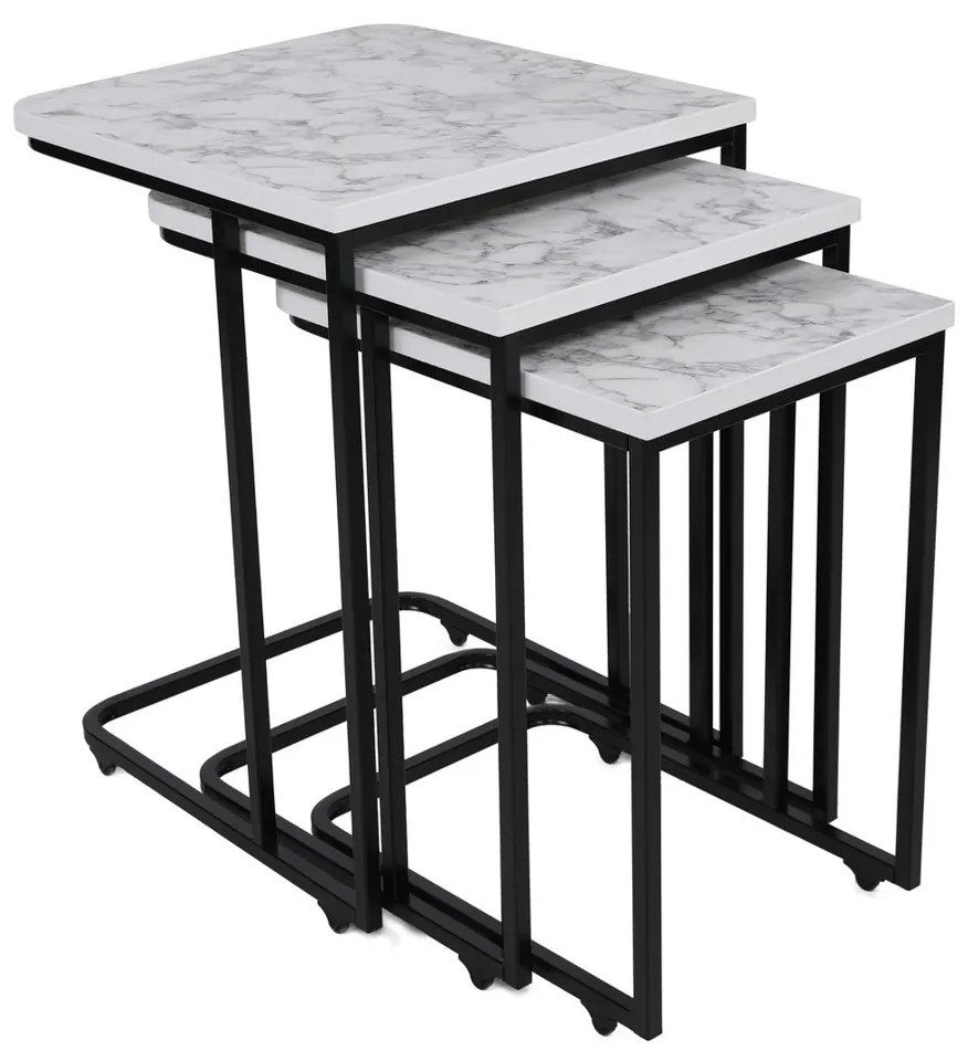 Metal Zigon masă pliabilă, 3 buc