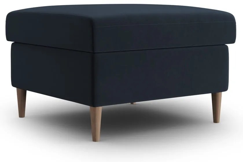 Taburet albastru închis cu tapițerie din catifea Kyoto – Cosmopolitan Design
