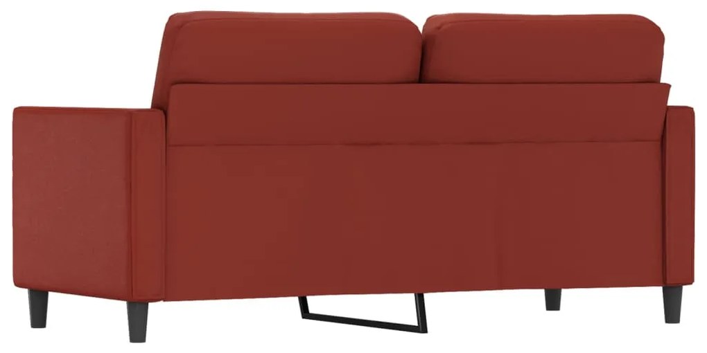 Canapea cu 2 locuri, rosu vin, 140 cm, piele ecologica Bordo, 160 x 77 x 80 cm