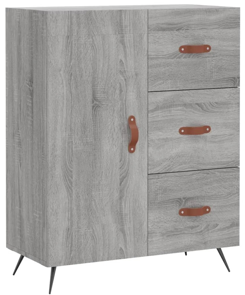 827890 vidaXL Servantă, gri sonoma, 69,5x34x90 cm, lemn compozit