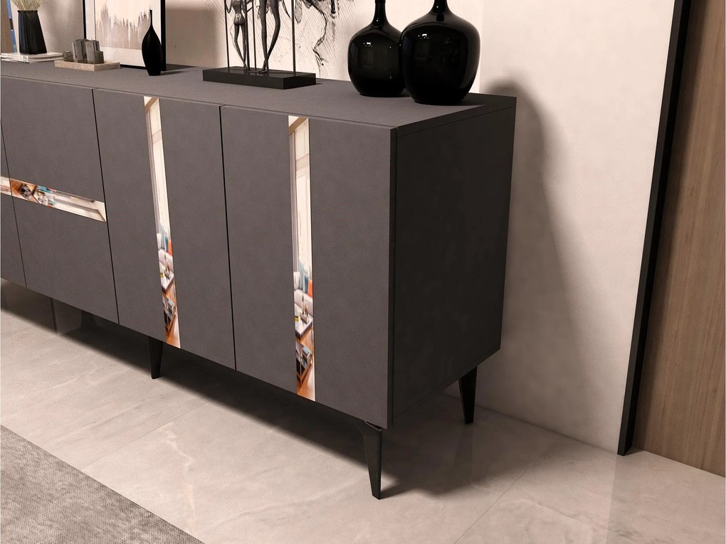 Dulap Vekika 1 (antracit + arigintiu) . 1093524