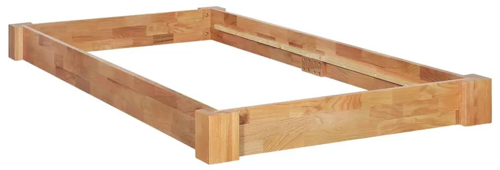 247256 vidaXL Cadru de pat, 90 x 200 cm, lemn masiv de stejar