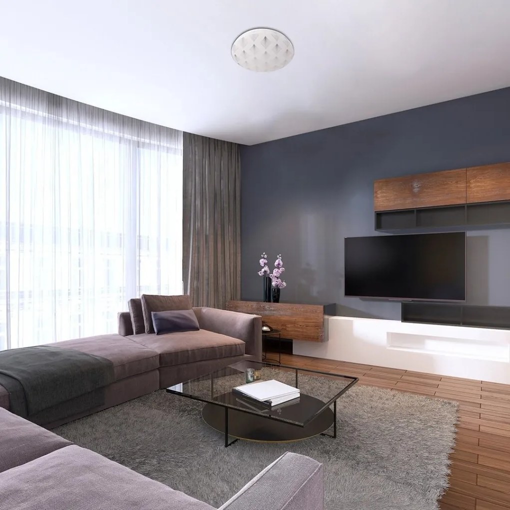 Plafoniera LED design modern Benita alb 38cm