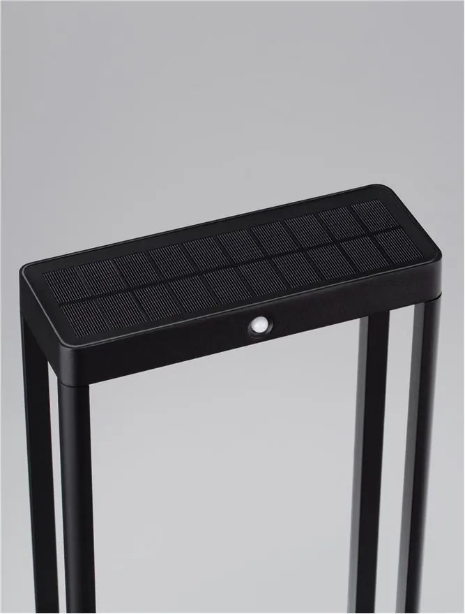 Stalp LED solar iluminat exterior cu senzor de miscare IP65 BERNI H-70cm