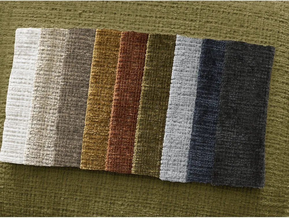 Taburet verde cu tapițerie din chenille Neil – Bobochic Paris