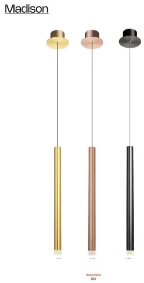 Lustră LED pe cablu MADISON Redo 01-2044 LED/4W/230V cupru