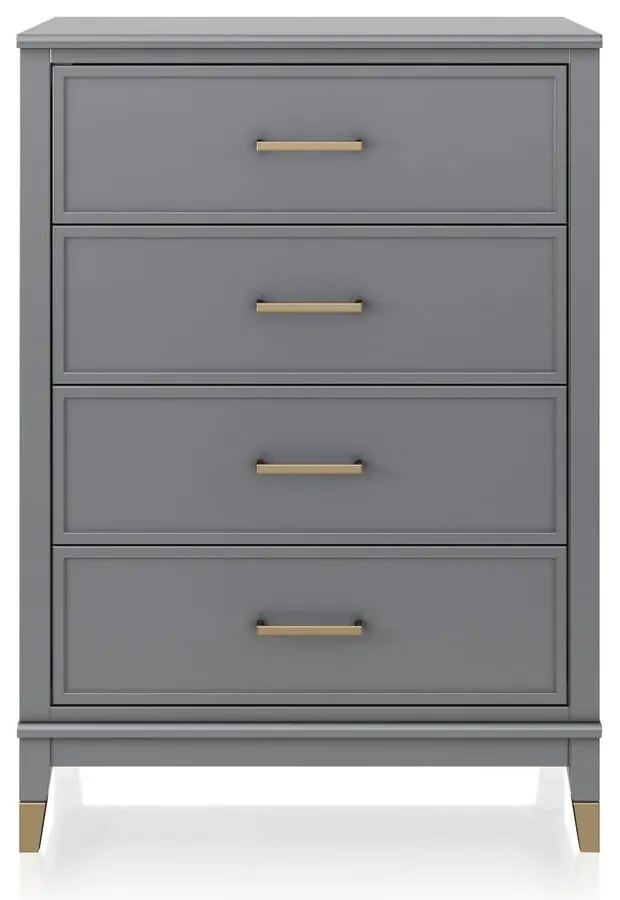 Comodă CosmoLiving by Cosmopolitan Westerleigh, 75 x 106 cm, gri