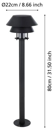 Lampă de exterior CHIAPPERA 1xE27/40W/230V 80 cm IP65 Eglo 900803