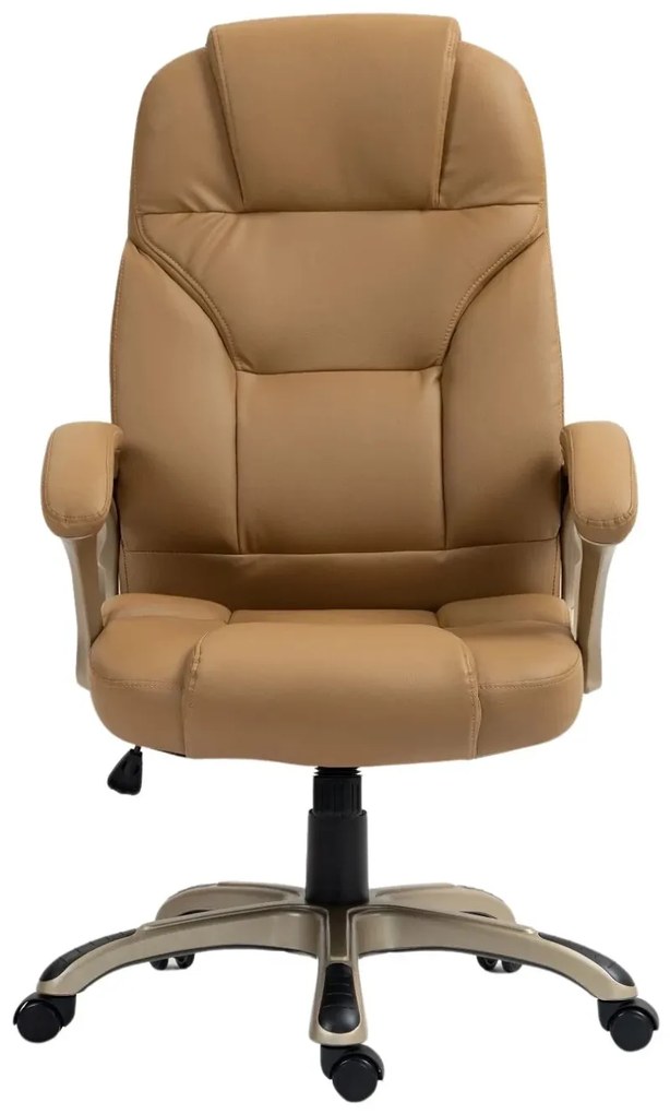 RESIGILAT- Scaun directorial DESMOND, recliner, pivotant, inaltime reglabila, rezistent 150 kg, piele PU, Maro