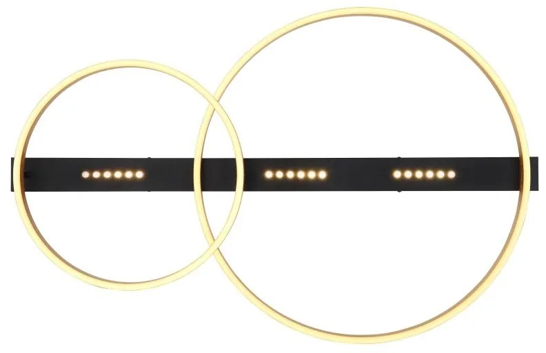 Plafoniera LED design modern Luffy negru, auriu L-93cm