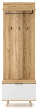 Mobilier pentru hol KLEO maro/alb