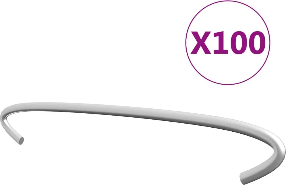 vidaXL Cârlige pentru gabioane, 100 buc., oțel galvanizat, 20 cm
