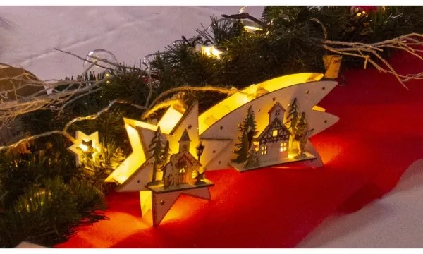 Decorațiune LED de Crăciun Retlux LED/2xAA cometă