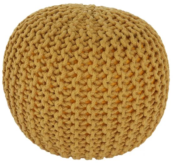 Taburet tricotat, bumbac muştar, GOBI TYP 2