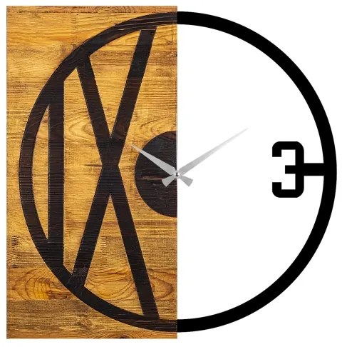 Ceas de perete 58x58 cm 1xAA lemn/metal