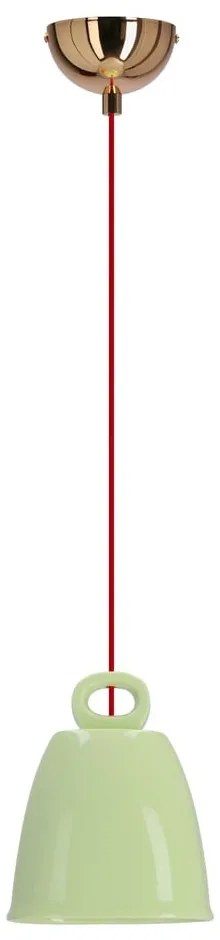 Lustră pentru copii verde cu abajur din ceramică Sewilla – Candellux Lighting