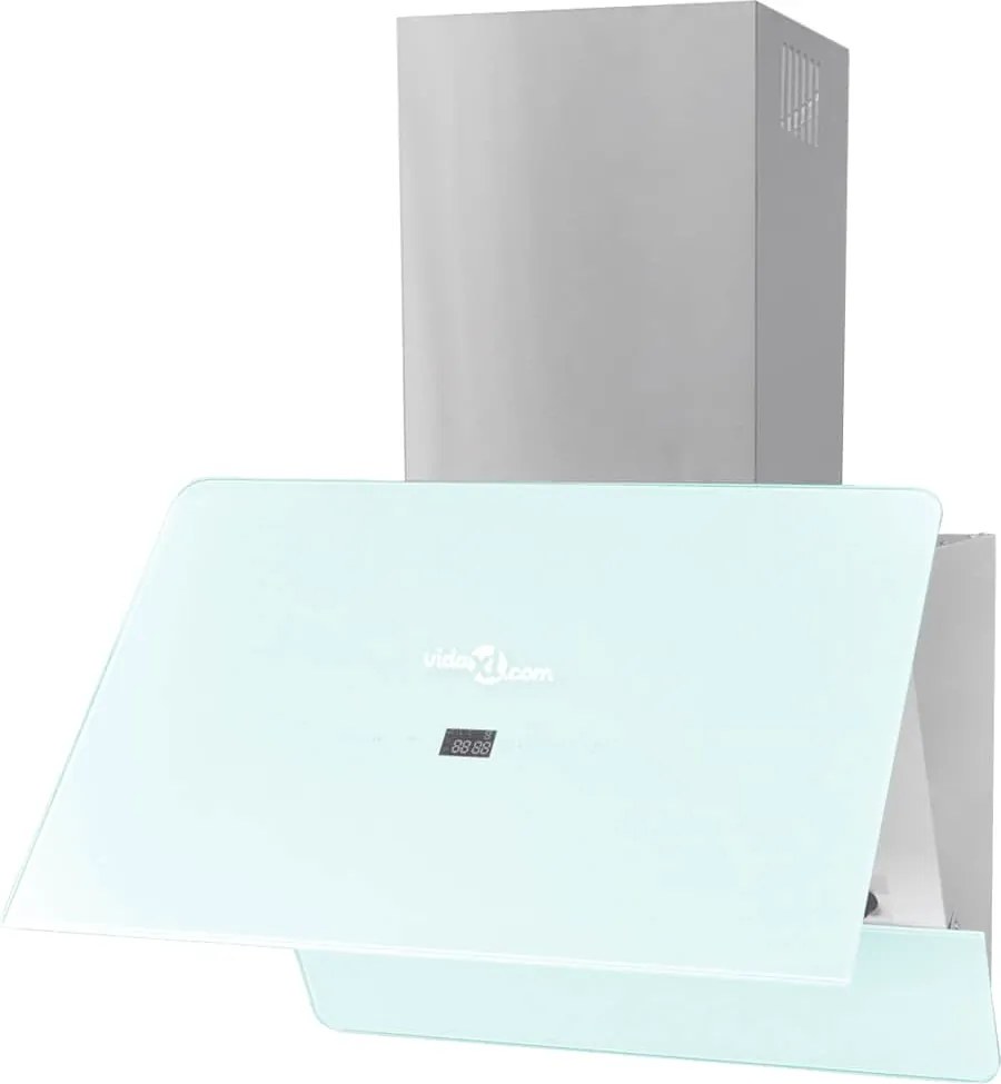 vidaXL Hotă de bucătărie din sticlă securizată, alb, 600 mm