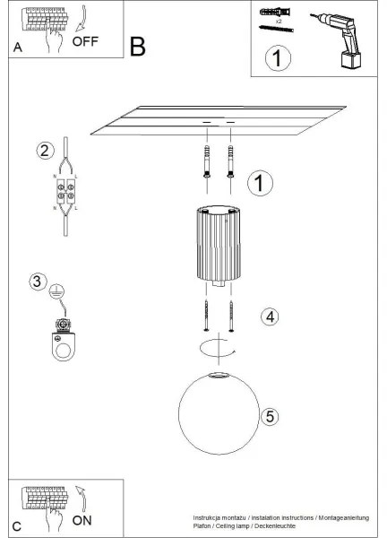 Plafonieră pentru baie Sollux SL.1708 HALO 1xG9/8W/230V IP44 alb