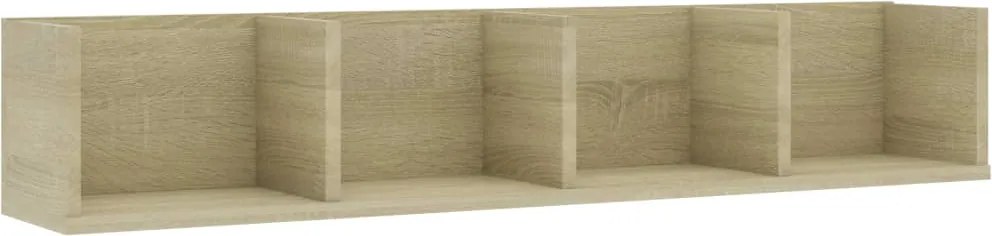 vidaXL Raft de perete CD-uri, stejar Sonoma, 100 x 18 x 18 cm