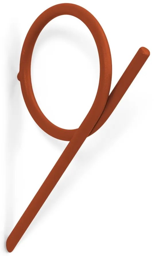 Cârlig teracotă de montat pe perete din oțel Tuba M – Spinder Design