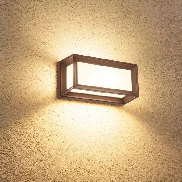 Brilagi - Aplica LED de exterior cu senzor PARKER LED/12W/230V, maro, IP44