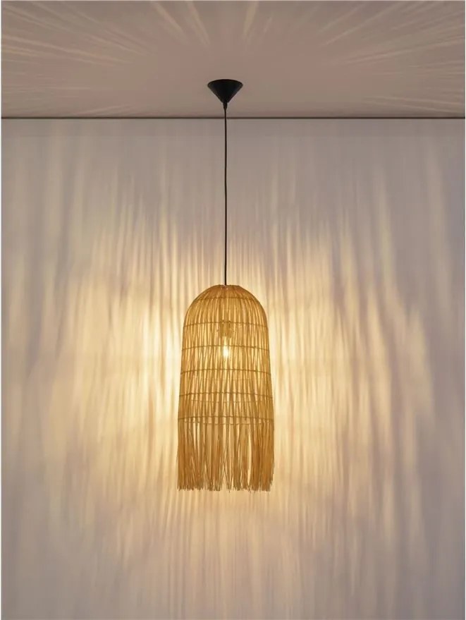 Lustra suspendata stil natural ratan galben VENA