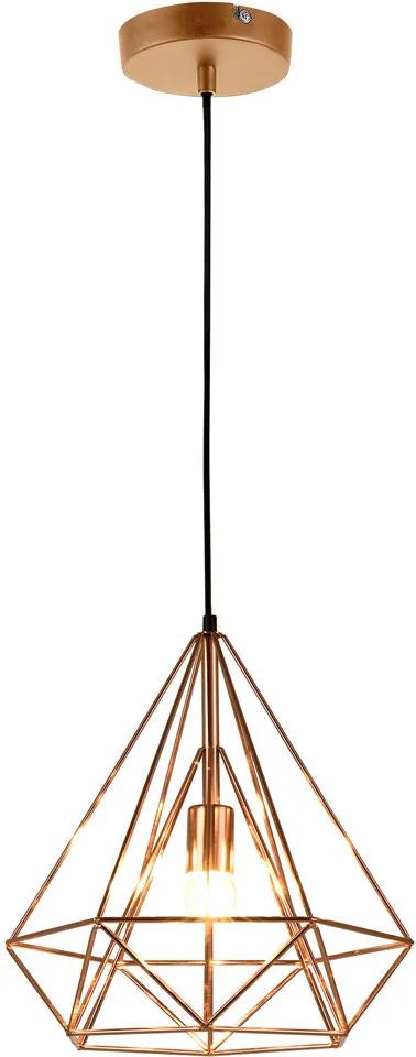 Lampa suspendata design decorativ Model 1– lampa plafon, 1 x E27, 60 W, 40 x 37 cm, aramiu