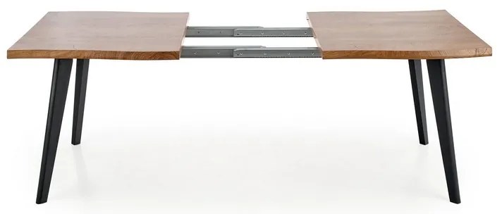 Masa de bucaterie Dickson II, lemn natural / negru