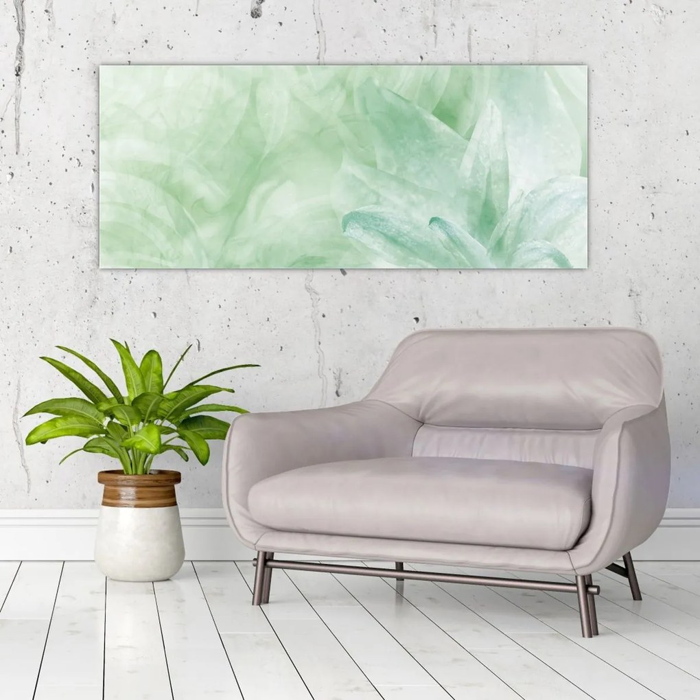 Tablou - Floare verde (120x50 cm)