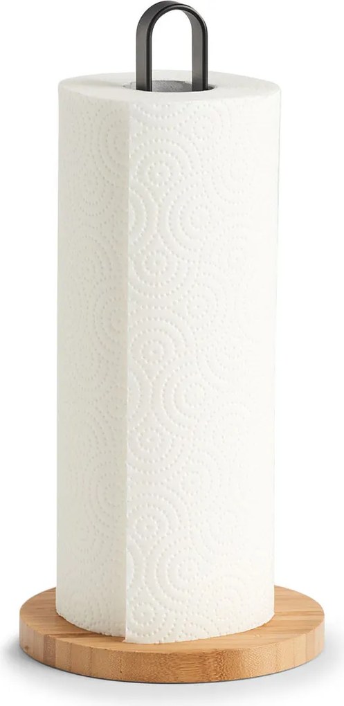 Suport prosoape hartie cu baza din bambus, Ø 15 x 31,5 cm