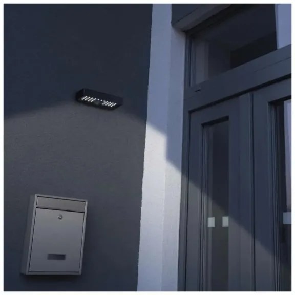 Proiector LED solar cu senzor de mișcare LED/3,7V 3000mAh 4000K IP65 negru