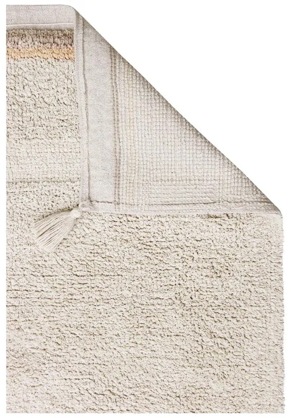 Covor crem lavabil/țesut manual din bumbac 140x200 cm Bloom Natural – Lorena Canals