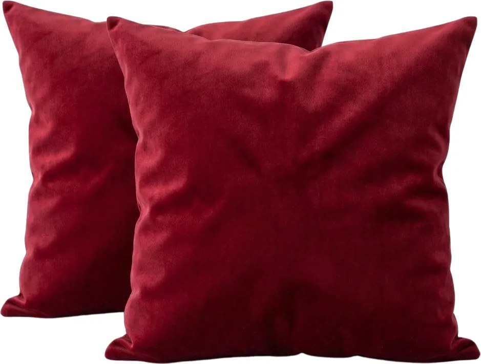Set 2 bucati huse de perna BORDEAUX VELVET 50x50 cm, vinova