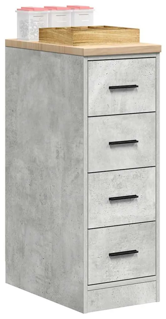vidaXL Dulap depozitare garaj Beton Gri 30x51x85 cm lemn masiv de pin