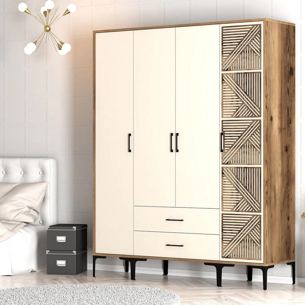 Dulap de haine Kiara STP (Nuc + Crem). 1088416