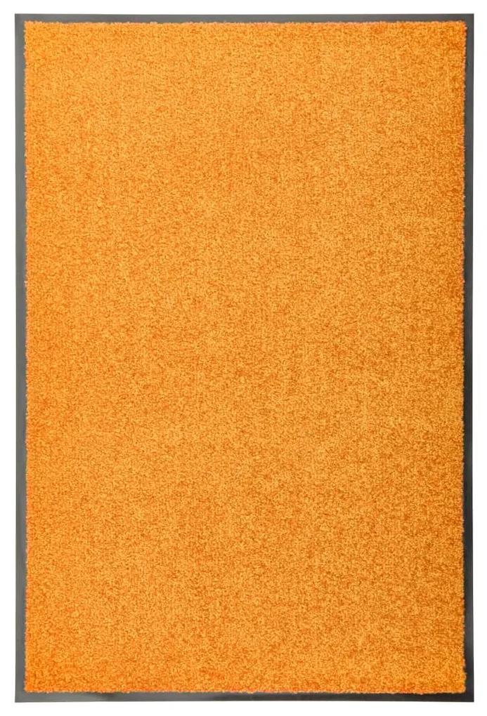 vidaXL Covoraș de ușă lavabil, portocaliu, 60 x 90 cm