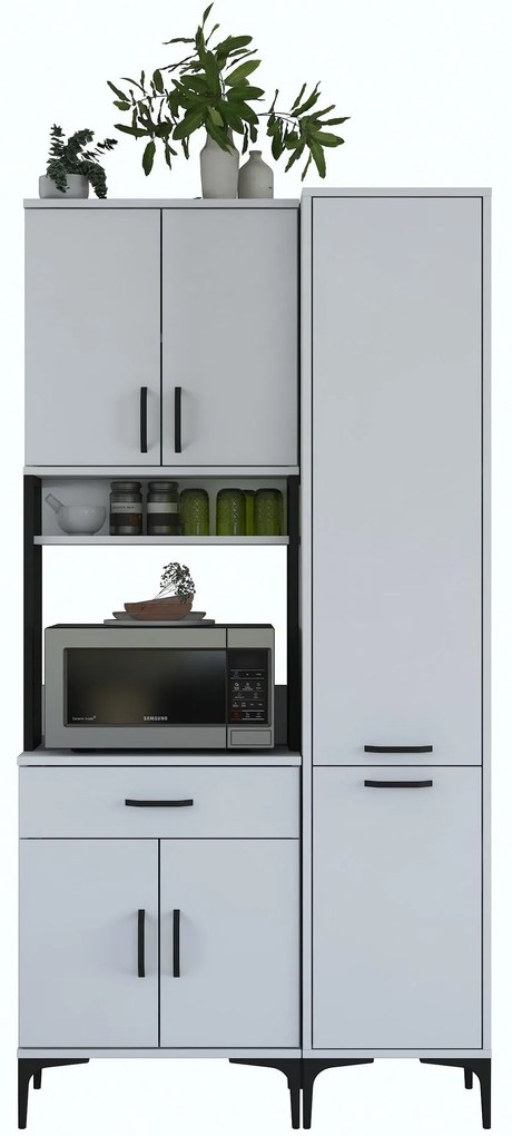 Set dulapuri bucătărie Jenaretta 21 (alb + negru). 1107093